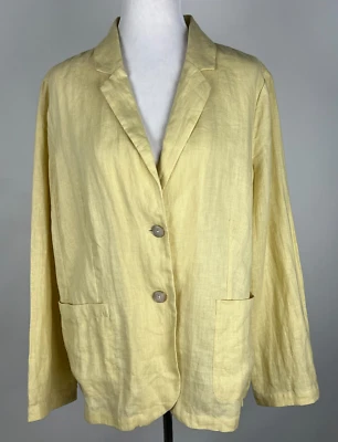 *NWT* J.CREW 'Unstructured Long Parke Blazer in Linen' - 16, Pale Yellow - Image 1 of 4