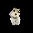 Sandicast Schnauzer Dog Figurine Sculpture  Artist Signed 1982 California, USA 