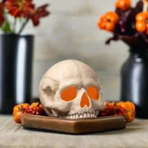 Bethany Lowe Halloween Totenkopf Windlicht TD4136 - Bild 1 von 6