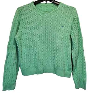 Polo Ralph Lauren Cabe Suéter Tejido Mujer Talla Desconocida Verde Pullover Cuello Redondo - Imagen 1 de 5