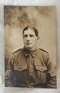 Australian WW1 Digger photo/postcard. Staff Sgt. Victoria. - Picture 1 of 4