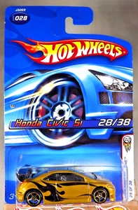 2006 Hot Wheels #28 First Editions 28/38 HONDA CIVIC Si Gold w/Gold OH5 Spokes - Picture 1 of 5