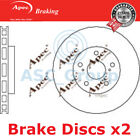 2X Apec Braking 296Mm Vented Eo Quality Replacement Brake Discs Pair Dsk2559