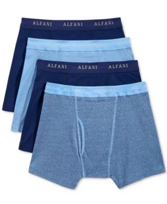 $58 Ropa interior Alfani para hombre azul calce clásico algodón calce calzoncillos boxer paquete de 4 talla S Foto 1 de 3