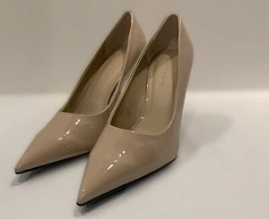 Charles & Keith Patent PU Nude Stiletto Womens Pumps Size 8 - Picture 1 of 6