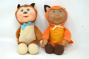 Lote de 2 Cuties Muñeca Ardilla y Zorro Peluche Cabbage Patch Niños Naranja Marrón - Imagen 1 de 9