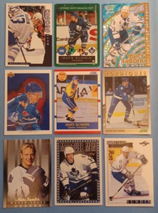 MATS SUNDIN 9 Card Lot RC Rookie Card Donruss Maple Leafs Nordiques NHL Hockey - Picture 1 of 4