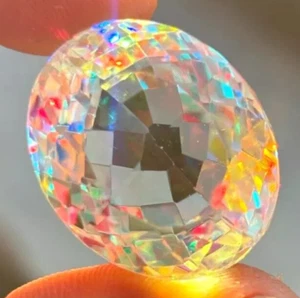 AAA+ Large Rainbow Mystic Topaz 54.10 Ct. Oval Cut Loose Gemstone Women for Gift - Picture 1 of 9