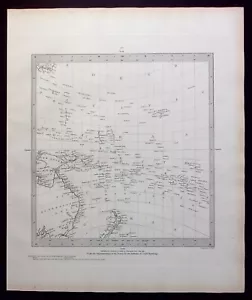 POLYNESIEN, AUSTRALASIEN, PAZIFIK, original antike Karte, SDUK, 1844 - Bild 1 von 4