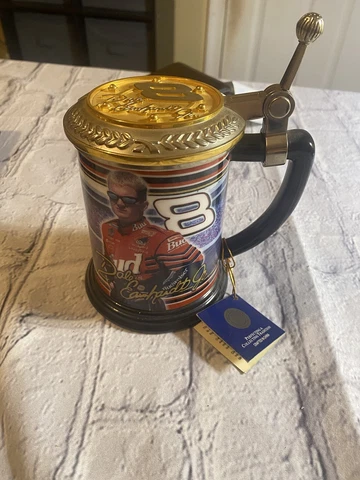 DALE EARNHARDT JR. #8 1999 Franklin Mint Ceramic Stein Tankard NASCAR Cover