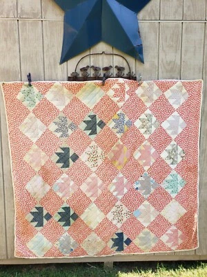 Antiguo Edredón Blue Ridge Parkway Pata de Oso Saco de Alimentación Floral 70" x 64" Foto 1 de 4