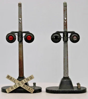 Lot of 2 Lionel Highway signal crossing light/#154, parts repair O Gauge 1:48 - Image 1 of 4