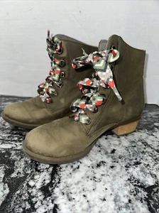 Chaco Cataluna Lace Up Hiking Combat Boots Ivy / Green Size 7 Women's - Picture 1 of 24