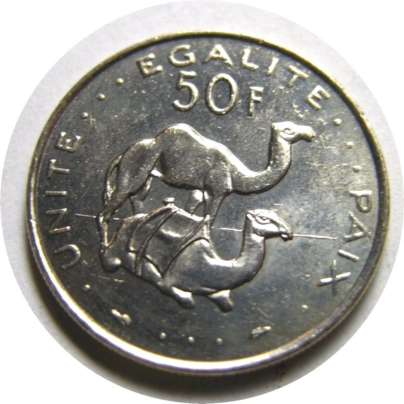 elf Djibouti 50 Francs 1982 Camel - Image 1 of 1