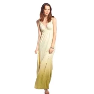 Gypsie 05 Ombré Maxi Dress V-Neck Twist Straps Boho Goddess Roman Summer Sz M - Picture 1 of 8