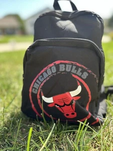Vintage 90’s Chicago Bulls Basketball NBA Backpack Black - Picture 1 of 6