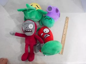 Plants Vs Zombies Plush No Tags 4 dif Monsters Chili Pepper Corn Devil Shark - Picture 1 of 11
