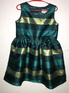 The Children's Place gestreiftes Kleid grün Größe: 5T - Bild 1 von 5