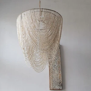 Lámpara colgante con cuentas Seashell, araña concha de mar decoración del hogar - Imagen 1 de 7