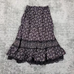 Falda vintage Jessica’s Gunnies Gunne Sax para mujer 9 negra pradera cabaña floral - Imagen 1 de 12
