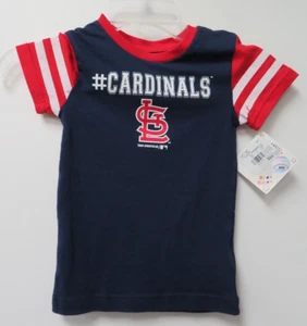 Boys St. Louis Cardinals Short Sleeve Shirt Blue Size XS 4/5 NWT - Picture 1 of 5