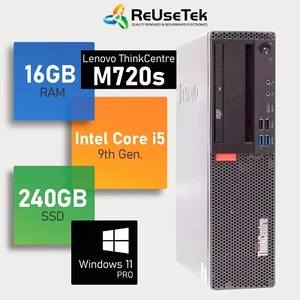 Lenovo ThinkCentre M720s SFF Intel i5-9400 2.90GHz 16GB RAM 240GB SSD Win 11 Pro - Picture 1 of 12
