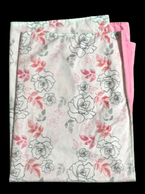 Laura Ashley Baby Blanket Pink Flowers Roses 30x40 - Image 1 of 4