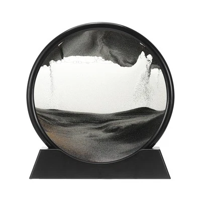 Moving Sand Art Liquid Motion, 12" Sand Art Display, Black(Black Frame) - Image 1 of 4