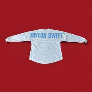 Taylor Swift T.S. 1989 White Blue Spirit Jersey Long Sleeve Top Size Small Tour - Picture 1 of 9
