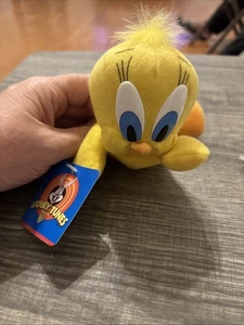 De colección 1997 Ace Looney Tunes Piolín Pájaro Peluche Amarillo 9" Alto Nuevo Con Etiquetas - Imagen 1 de 3