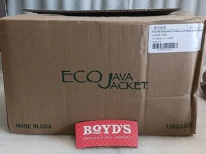 1000 Eco Java Jacket BOYDS COFFEE Fts All Standard12-24oz 10 Oz Squat Cups - Picture 1 of 6