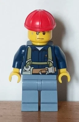 Figurine Lego CITY Ref : cty0530 - Ouvrier Bâtiment - Set : 60076-60072 - Photo 1/4