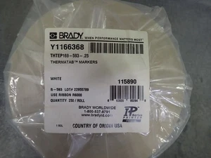 NEU Brady THTEP169-593-.25 Thermatab Marker - 250/Rolle - Bild 1 von 2