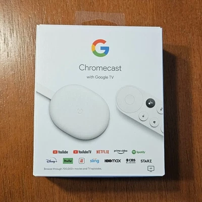 Google Chromecast with Google TV Streaming Media Device Snow GA01919-US - Image 1 of 3