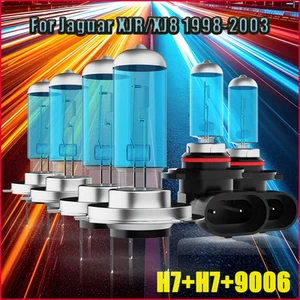 For Jaguar XJR/XJ8 1998-2003 Combo Halogen Headlight Fog Light Bulbs Kit Upgrade - Picture 1 of 7