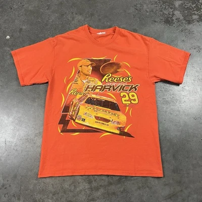 Kevin Harvick T Shirt Mens Medium Orange Flaws Reese’s Preowned - Image 1 of 4