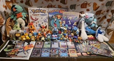 Massive Pokemon Plush Figure Card Lot VIntage Modern Rare + Anime Cards - Image 1 of 4