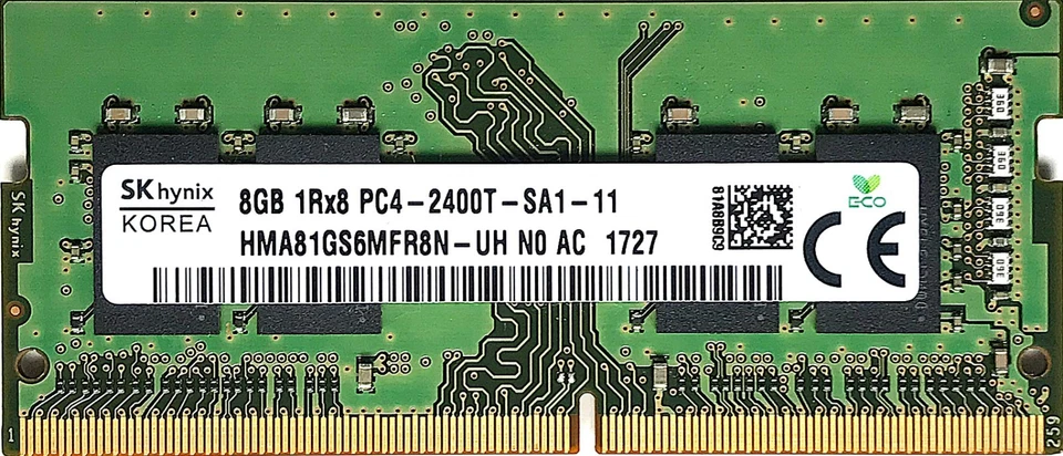 SK Hynix 8GB 1Rx8 PC4-2400T-SA1-11 DDR4 19200MHz SDRAM HMA81GS6MFR8N-UH - Image 1 of 1