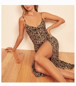 EUC Reformation Crimini Dress Blitz Animal Print Slip SZ 6 $138 - Picture 1 of 7