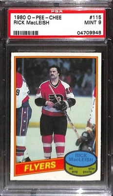 1980 O-Pee-Chee #115 Rick MacLeish PSA 9 Mint 04709948  - Image 1 of 3