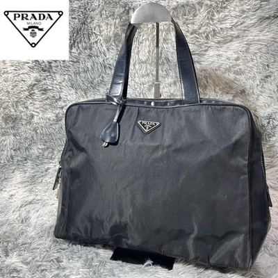 Bolso de negocios Prada de nailon con logotipo triangular #PC732B Foto 1 de 4