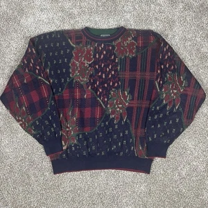 Vintage Chaps Ralph Lauren Multicolored 90s Grandpa Sweater Size Large Vtg Retro - Picture 1 of 20