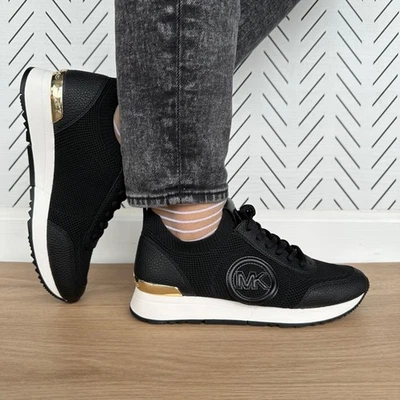 ⭐MICHAEL KORS Jenkins Knit Trainer Sz 10 Womens Shoes Black Casual Sneakers New⭐ - Image 1 of 4