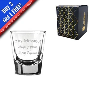 Personalised Engraved 1.5oz/44ml American Shot Glass, Any Message, Any Occasion - Picture 1 of 5
