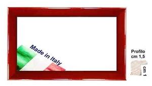 Cornice Rossa in legno per foto,diplomi,stampe Misura cm 21x29,7 Foglio A4 - Bild 1 von 7