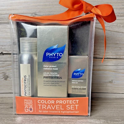 Phyto Paris Color Protect Travel Size Set Subtil Elixir Oil Citrus Shampoo Mask - Image 1 of 4