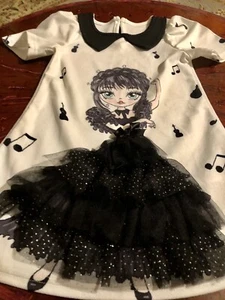 Girls Size 4 Toddler Shein Dress NWOT 3D Lace & Bow Sequin Front Machine Wash - Picture 1 of 11