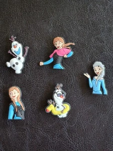 5 x FROZEN MOVIE PRINCESS ELSA ANNA OLAF CROC JIBBITZ SHOE CHARM PARTY FAVOR - Picture 1 of 1