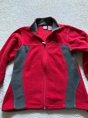 Fila Women Colorblock Long Sleeve Fleece Full Zip Jacket Red Size M - Image 1 of 4