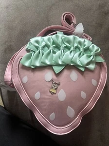 Thorn & Fable Strawberry Ribbon Crossbody Pin Bag Neu mit Etikett - Bild 1 von 5
